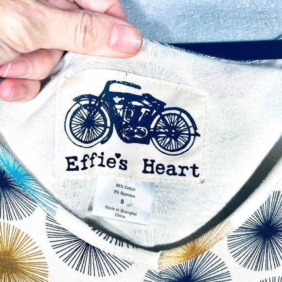 Effie’s Heart Dress Womens S Multicolor Cotton Blend Fit Flare Polka Dot - Picture 5 of 13